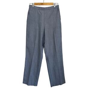 Vintage 90s Alfred Dunner Mini Houndstooth Pants High Waist Navy White 8
